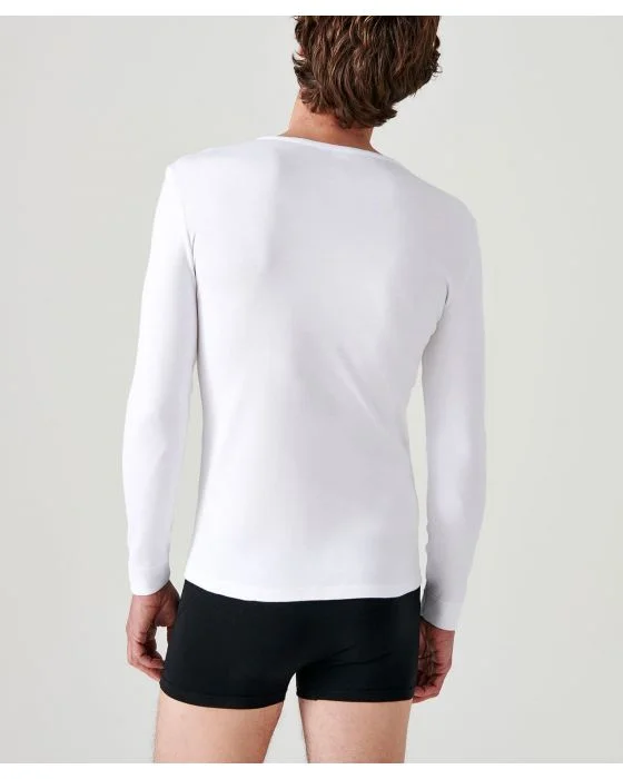 Tee-shirt col rond, maille interlock Thermolactyl