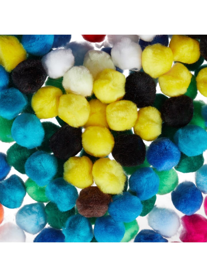 relaxdays 800x Pompons in Bunt - Ø 2 cm günstig kaufen onesize