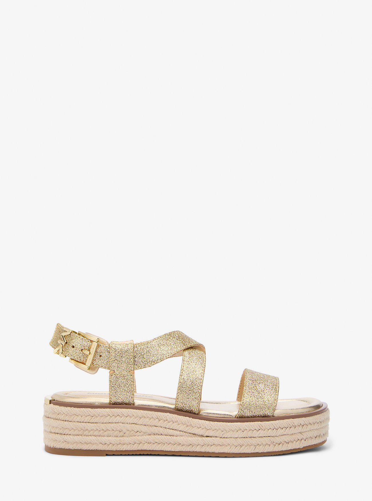 Lynn Metallic Leather Platform Espadrille Sandal - BLEKEGYLL