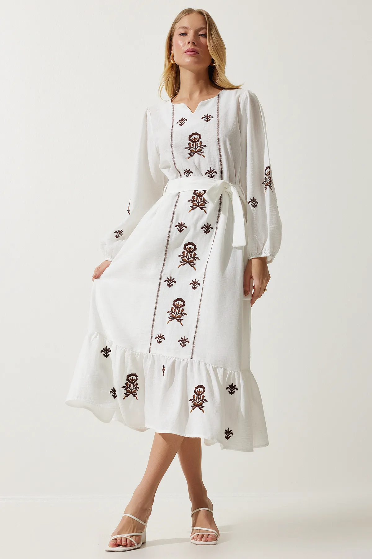 Happiness İstanbul  Kleid - Ecru - A-Linie