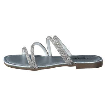 Leone Pantolette in silber