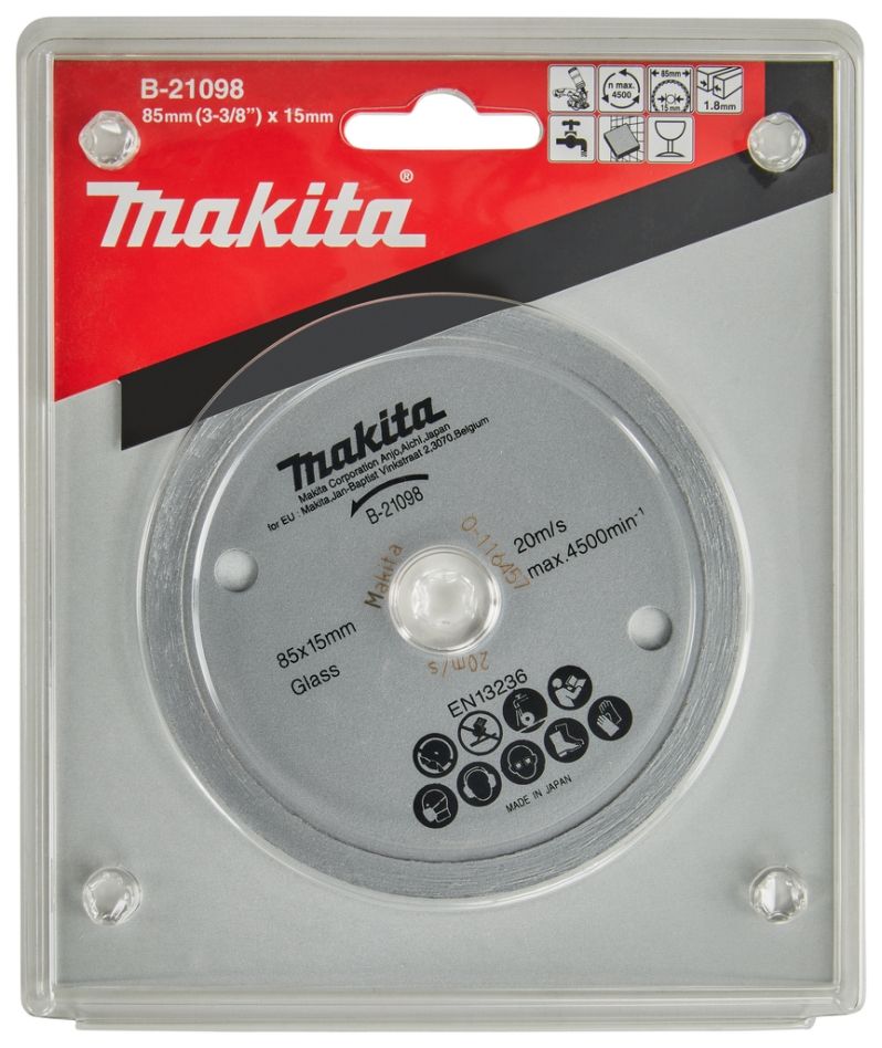 Makita Zubehör B-21098 Diamantscheibe 85x15x1,8 g/m²