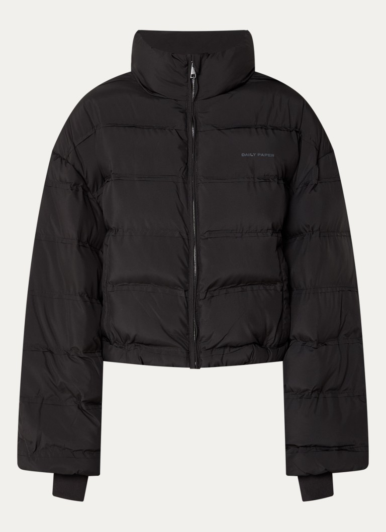 Daily Paper cropped puffer jacket with logo and side pockets