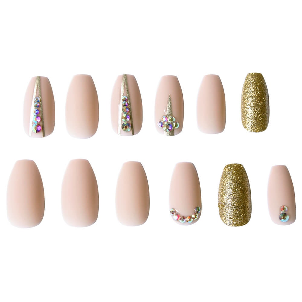 Ardell Nail Addict Nude Jeweled Faux-ongles prêt à poser Ardell avec accessoires