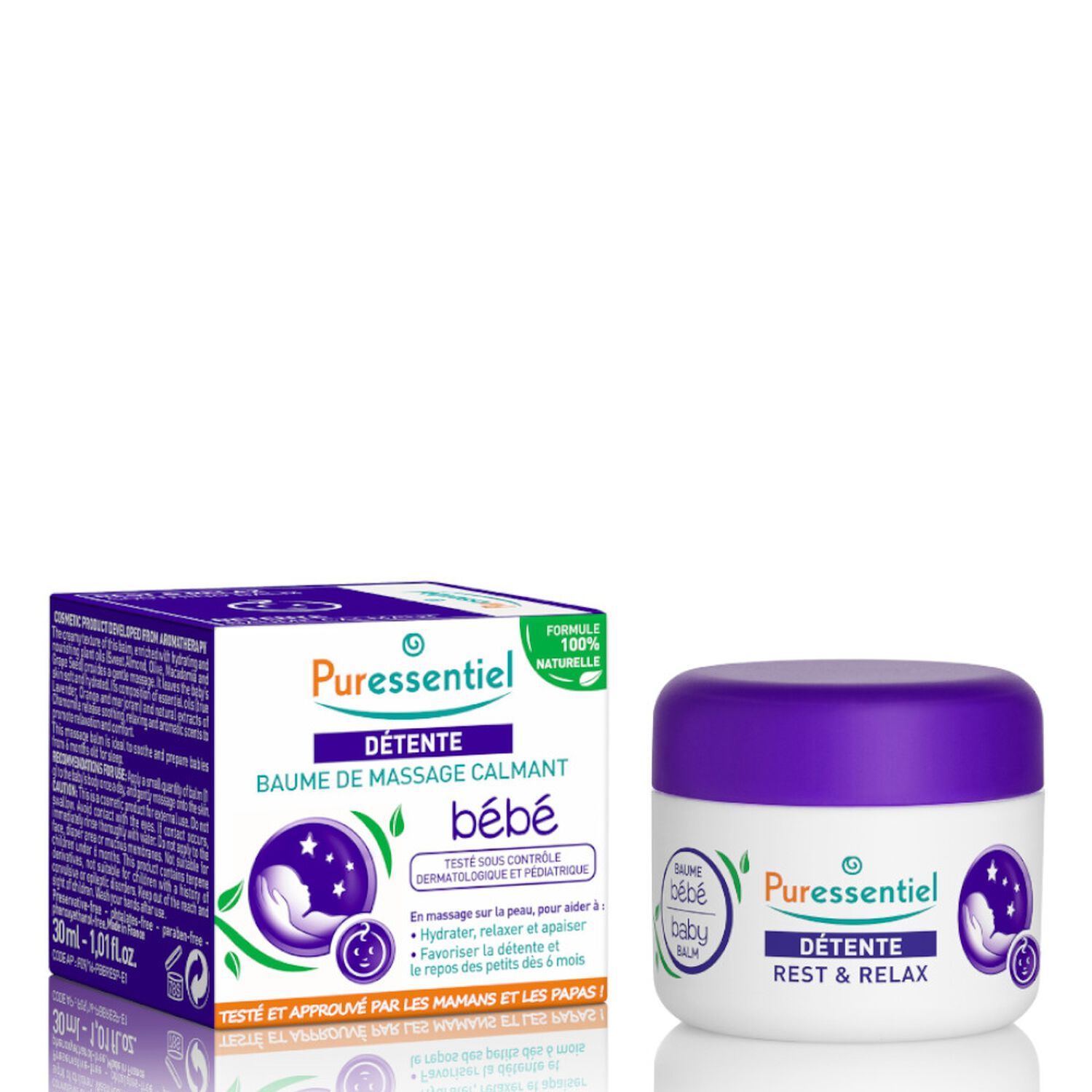 Puressentiel Baume de Massage Calmant Bébé Détente 30 ml