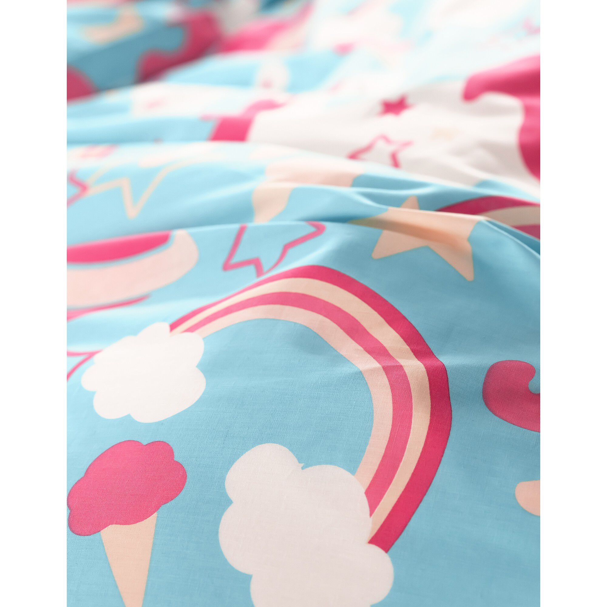 Linge de lit enfant à motif Licorne en coton biologique, éco-responsable
