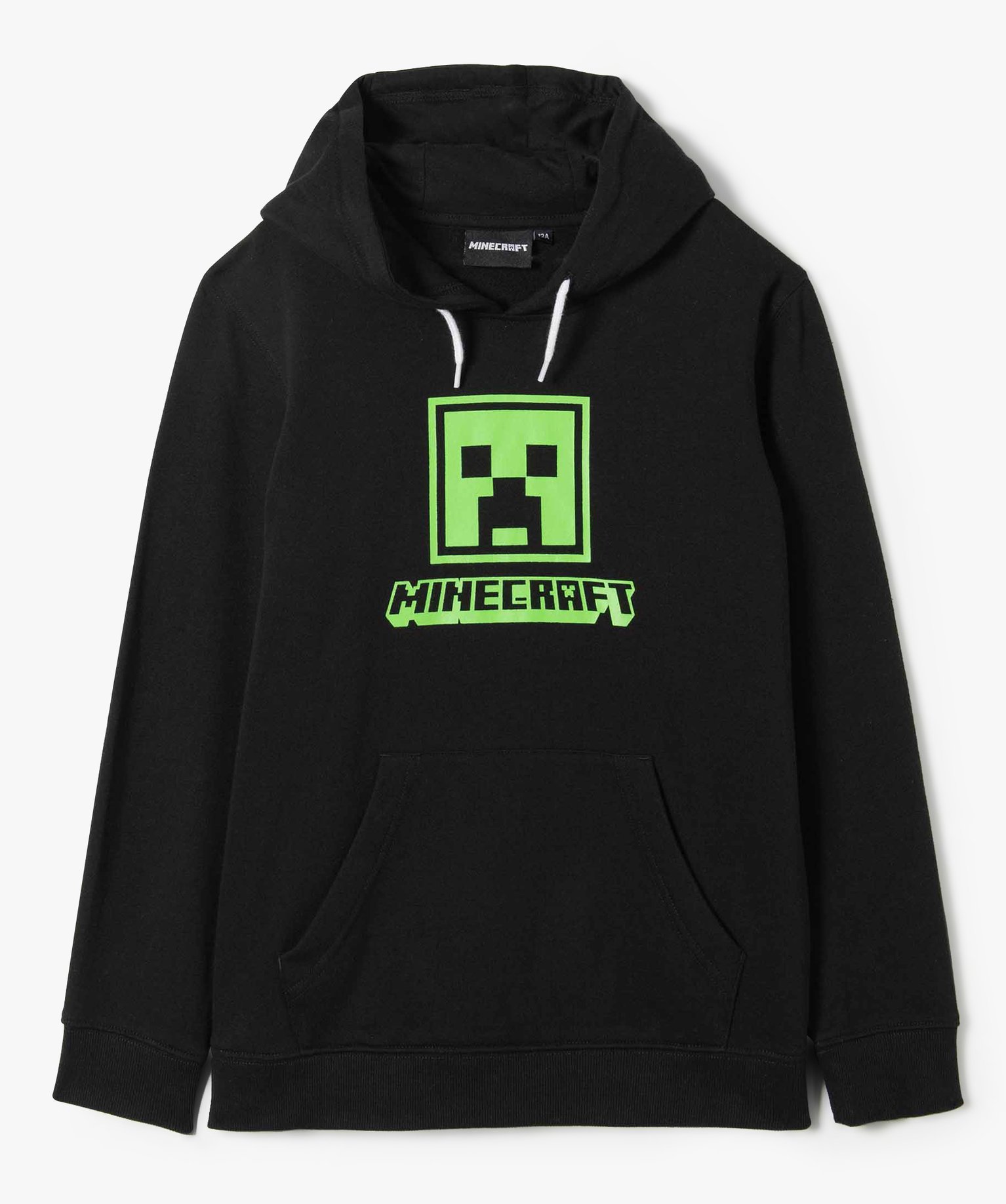 Sweat Garçon à capuche avec motif - Minecraft bleu | GEMO