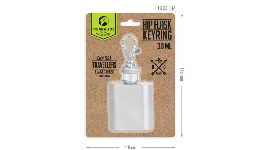 BLACK COFFEE Karabiner Schnapsflasche