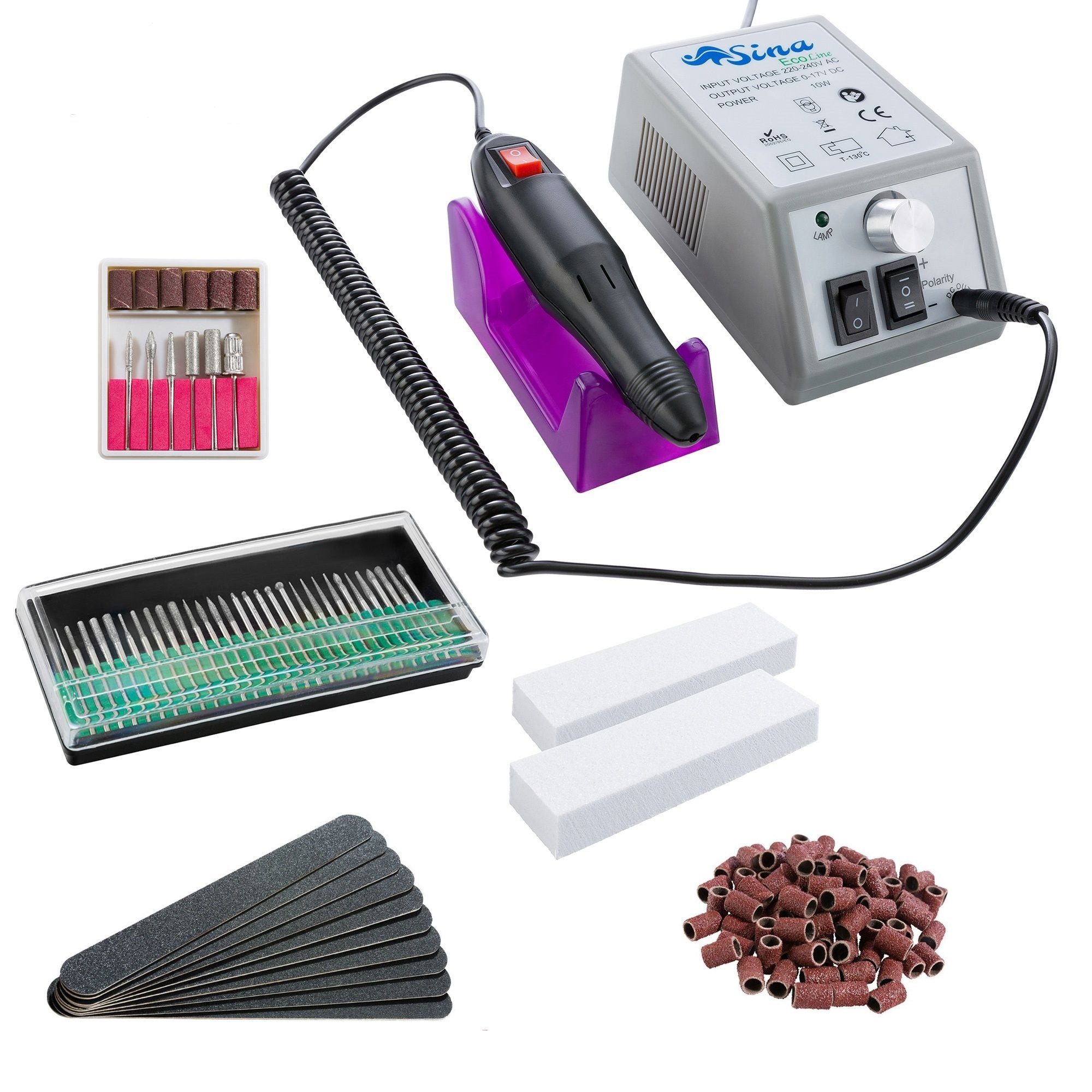 Sina Beauty-Multigerät Elektrische Nagelfräser, inkl. 6tlg. Bit-und Mandrel-Set, Stufenlos regulierbar