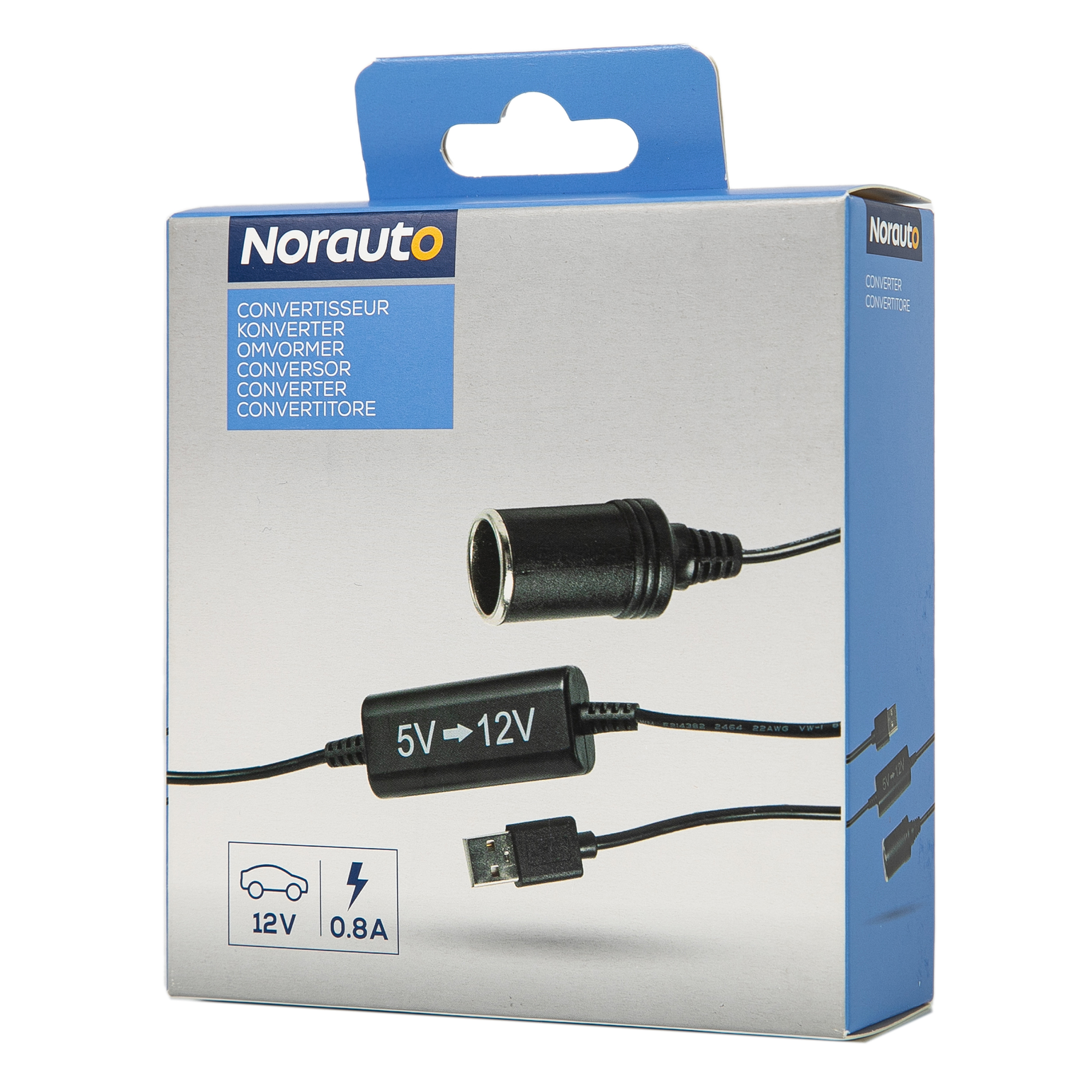 Norauto Konverter USB-Anschluss 5 V auf 12 V Zigarettenanzünderbuchse - ATU