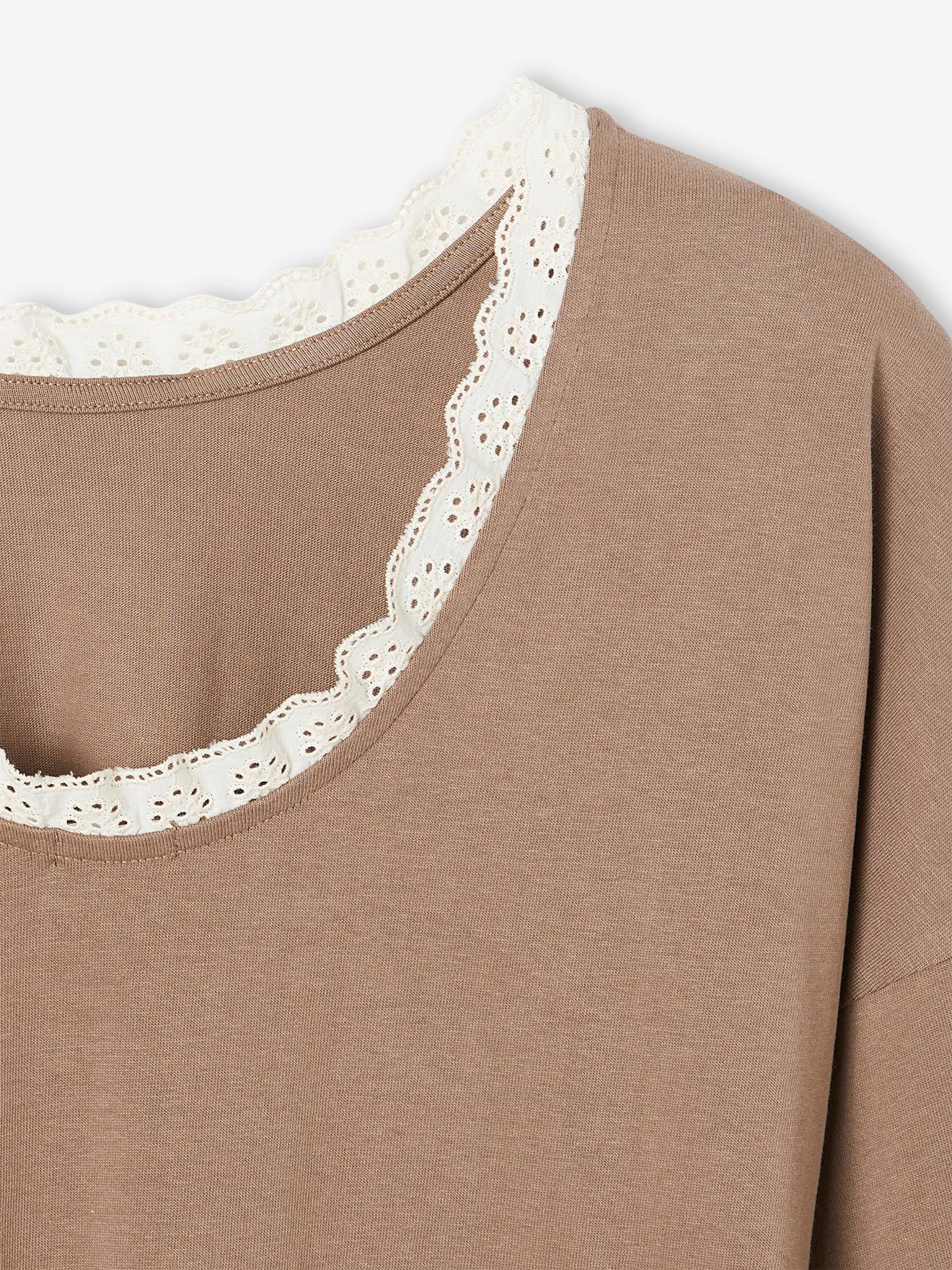 Vertbaudet Umstands-Shirt mit 2 Tragevarianten - graubeige