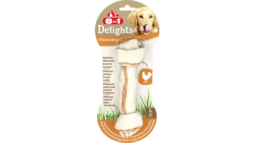 8in1 Delights Chicken Bone L Hundesnack 85 g