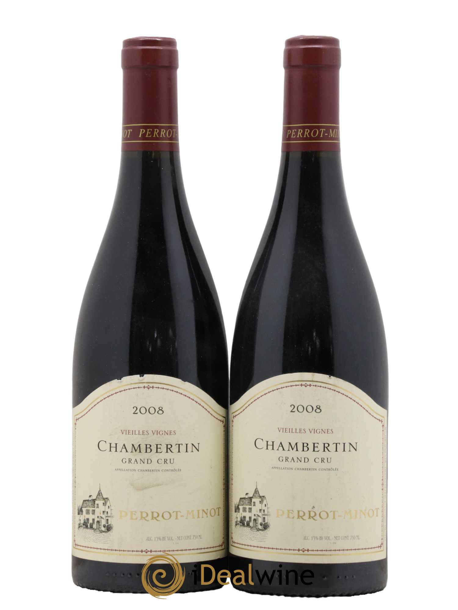 Chambertin Grand Cru Vieilles vignes Perrot-Minot  2008 - Lot de 2 Bouteilles
