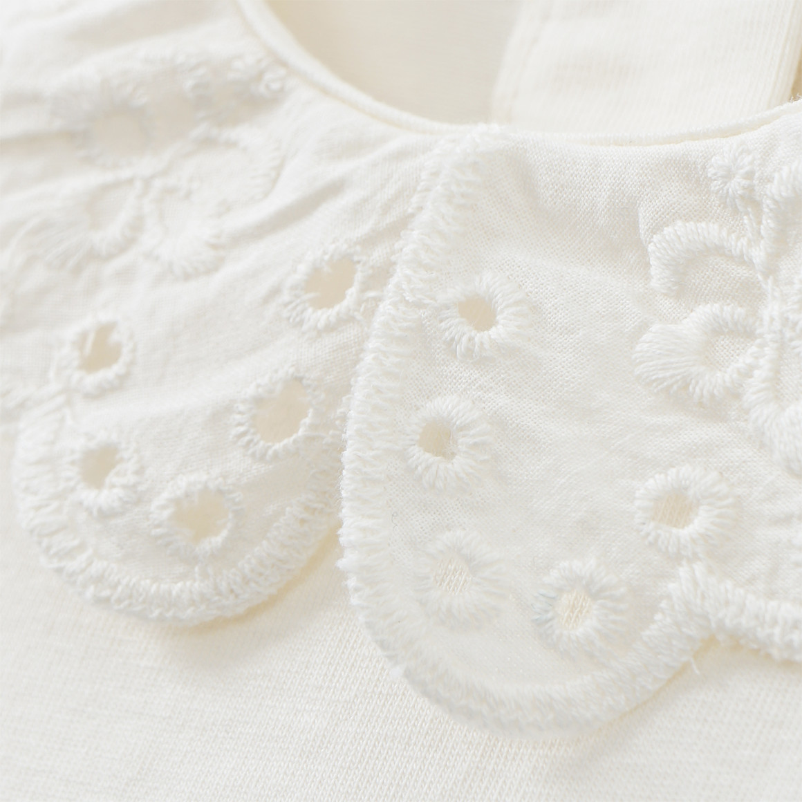 Baby Langarmbody mit Spitzenkragen