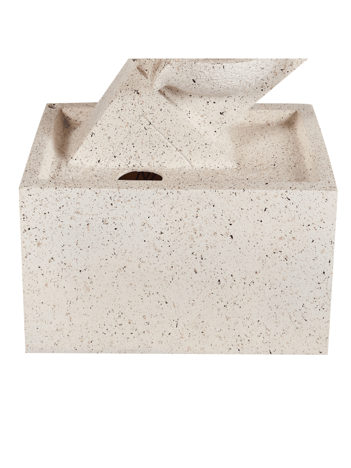 Beliani Gartenbrunnen SHEGAR in Beige - (W) 25 x (H) 110 x (L) 40 cm günstig kaufen onesize