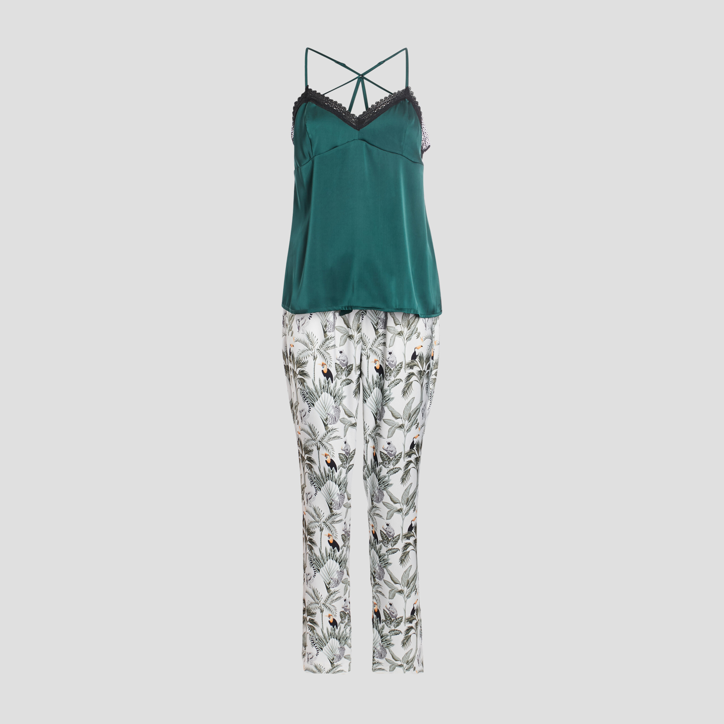 Ensemble pyjama 2 pièces ecru femme | La Halle