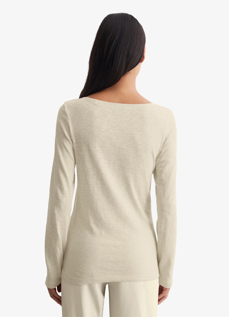 Marc O'Polo organic cotton long-sleeved shirt with boat neckline