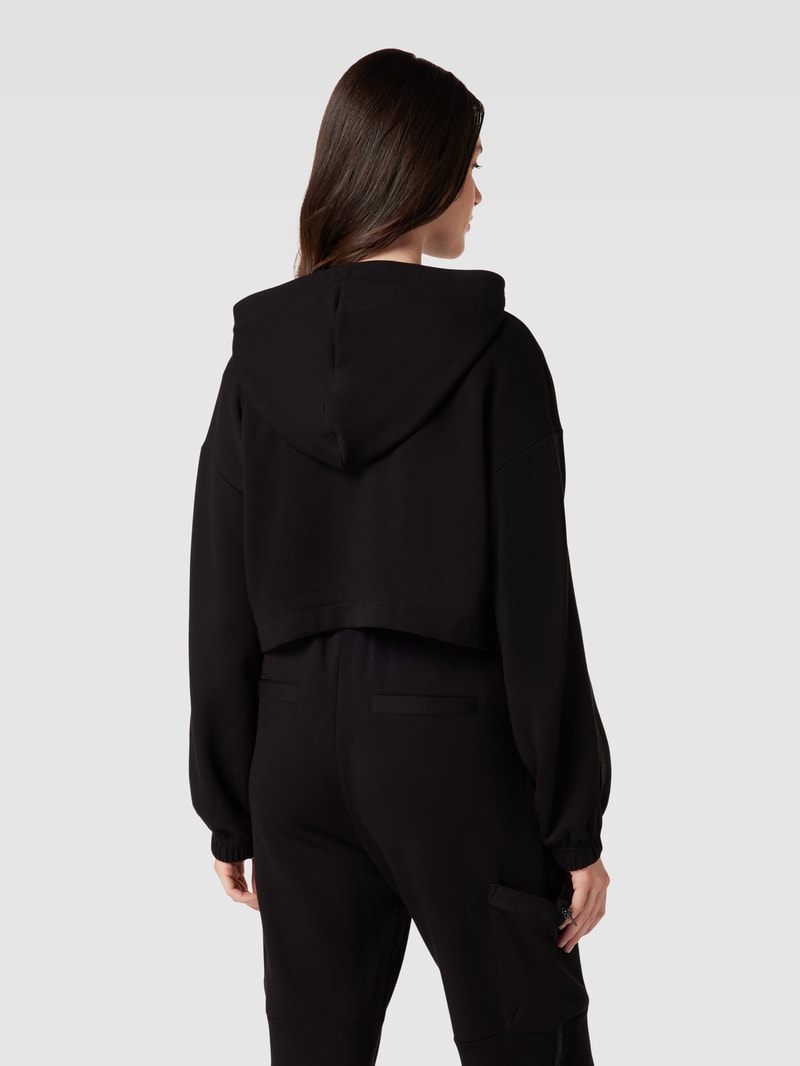 Cropped Hoodie mit kurzem Reißverschluss Modell 'Stance' in schwarz
