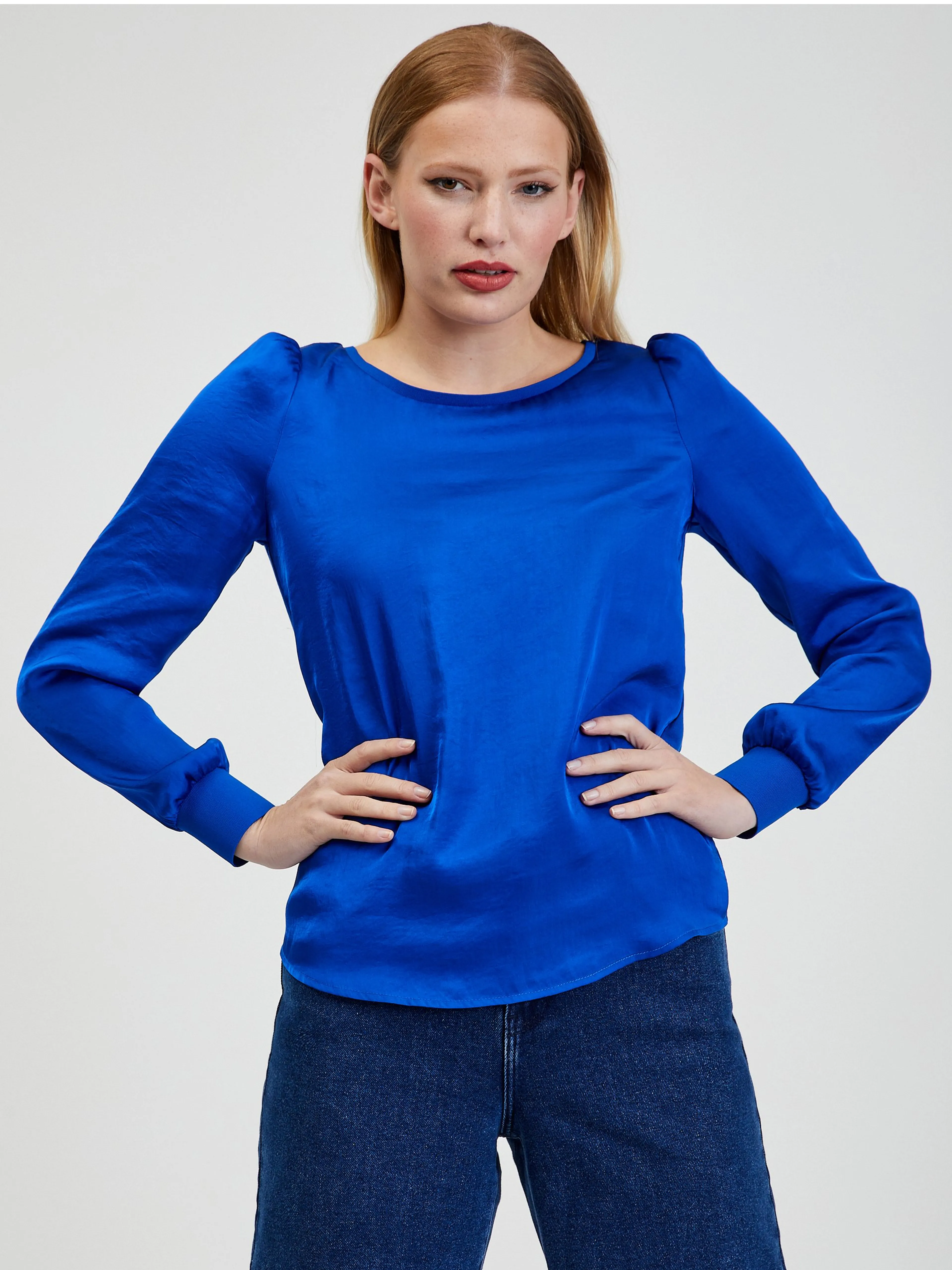 Blaue Damenbluse ORSAY