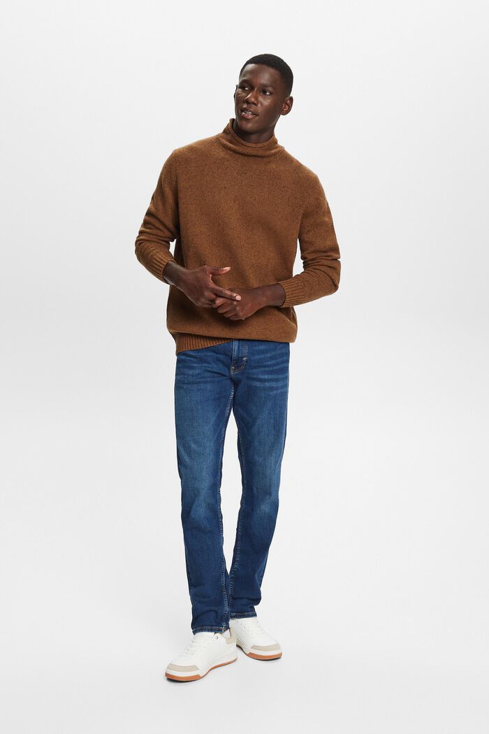 Pullover mit Stehkragen aus Wollmix