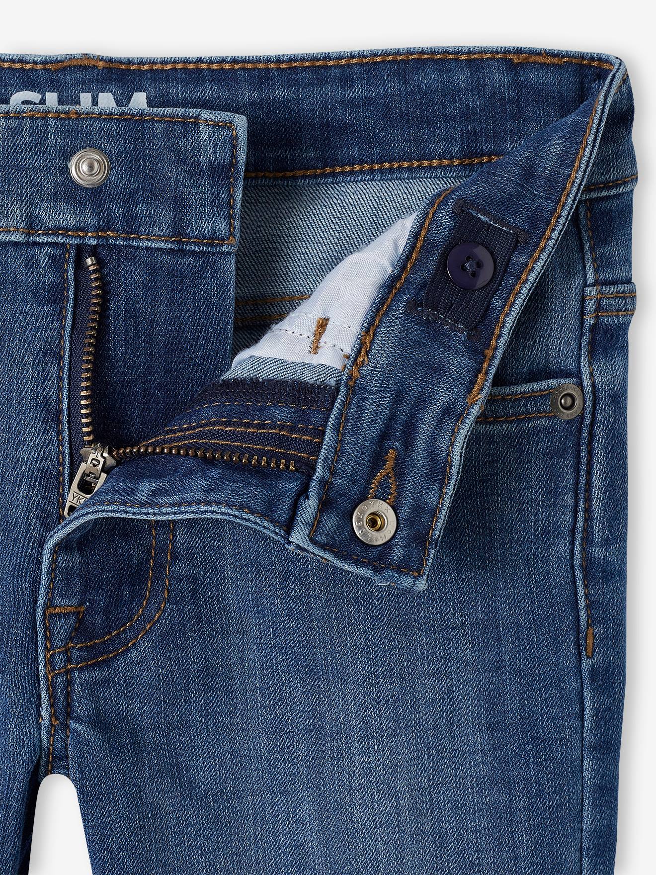 Vertbaudet Die UNVERWÜSTLICHE, robuste Jungen Jeans, Slim-Fit - dark blue