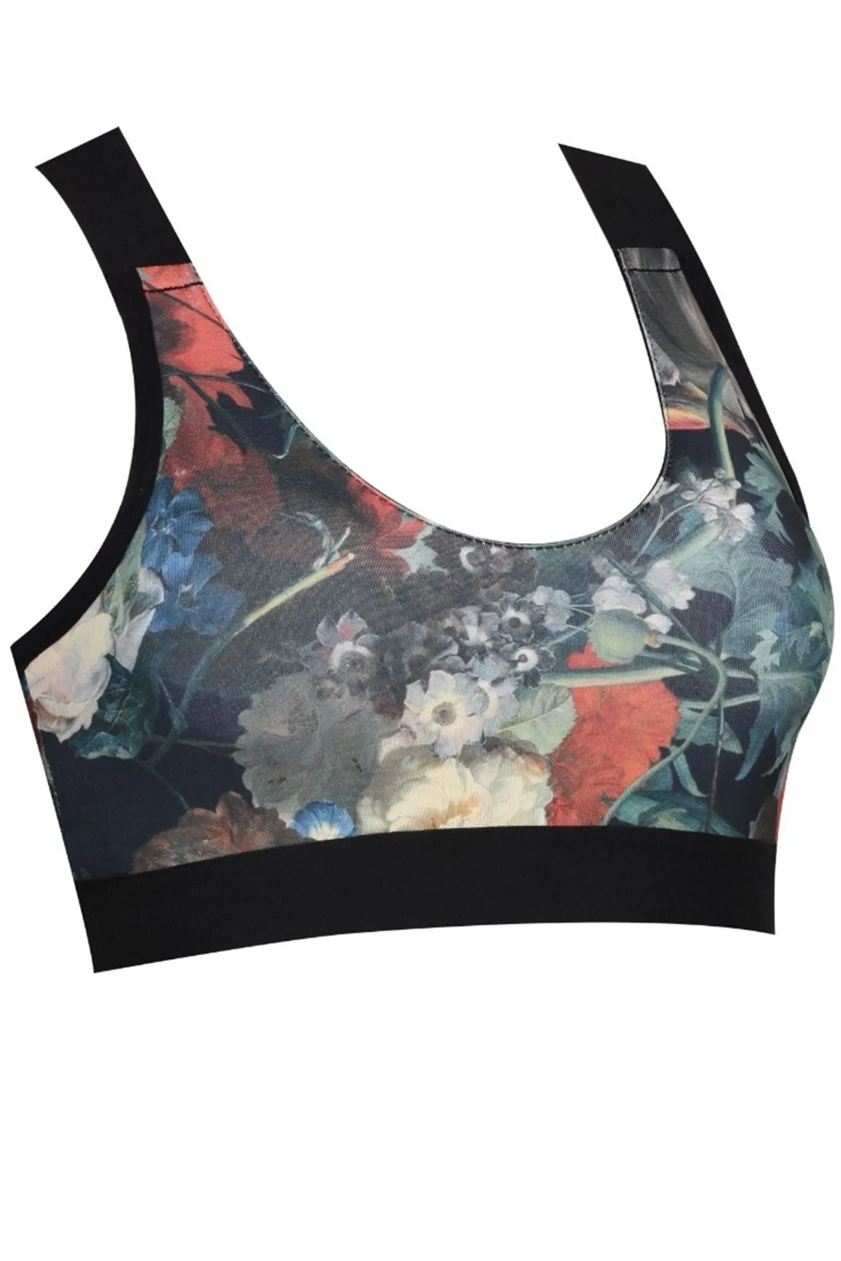 Nicoletta  Mixed-47 Damen-BH, schwammunterstützt, Sport-Bustier, gemustert, Fitness