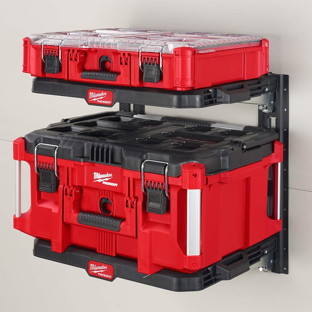 Trilhos de prateleira verticais de 2 peças MILWAUKEE E-Track PACKOUT™ 48228482