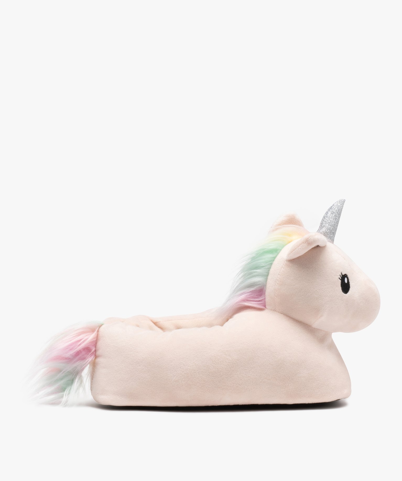 Chaussons femme en volume licorne beige | GEMO