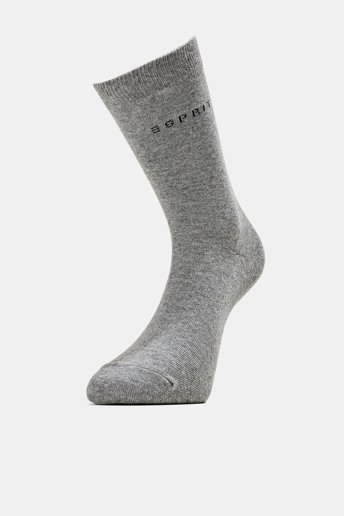 Socken im Doppelpack mit eingestricktem Logo, Bio-Baumwolle