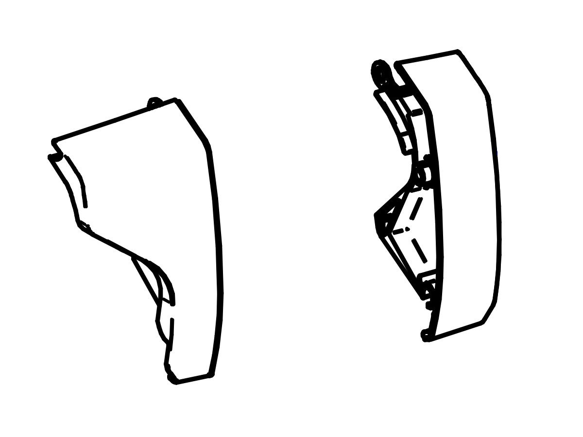 Thule Omnistor Set Endkappen Vorderschiene 6300