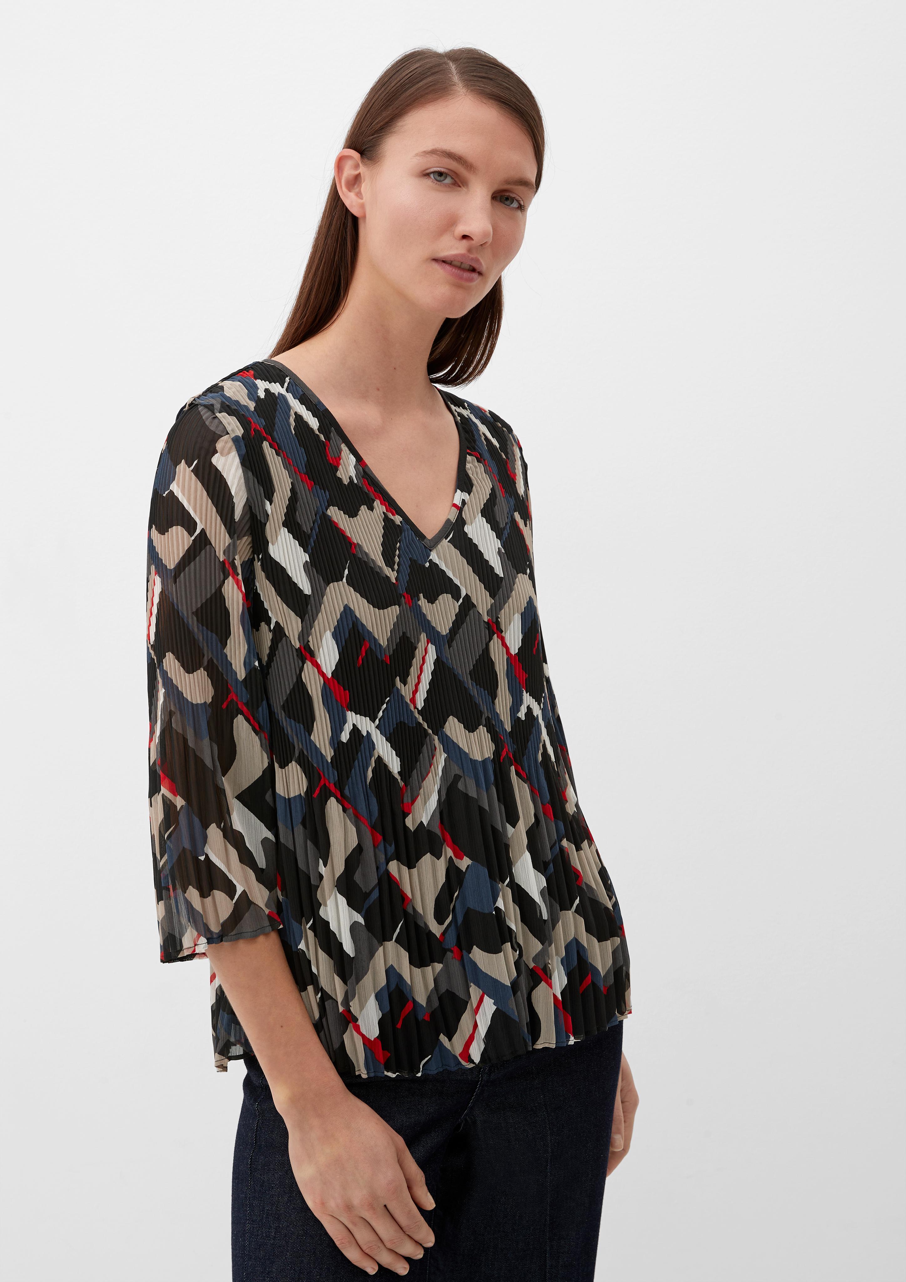 Blusenshirt mit Plissée-Struktur  2126280-99A3