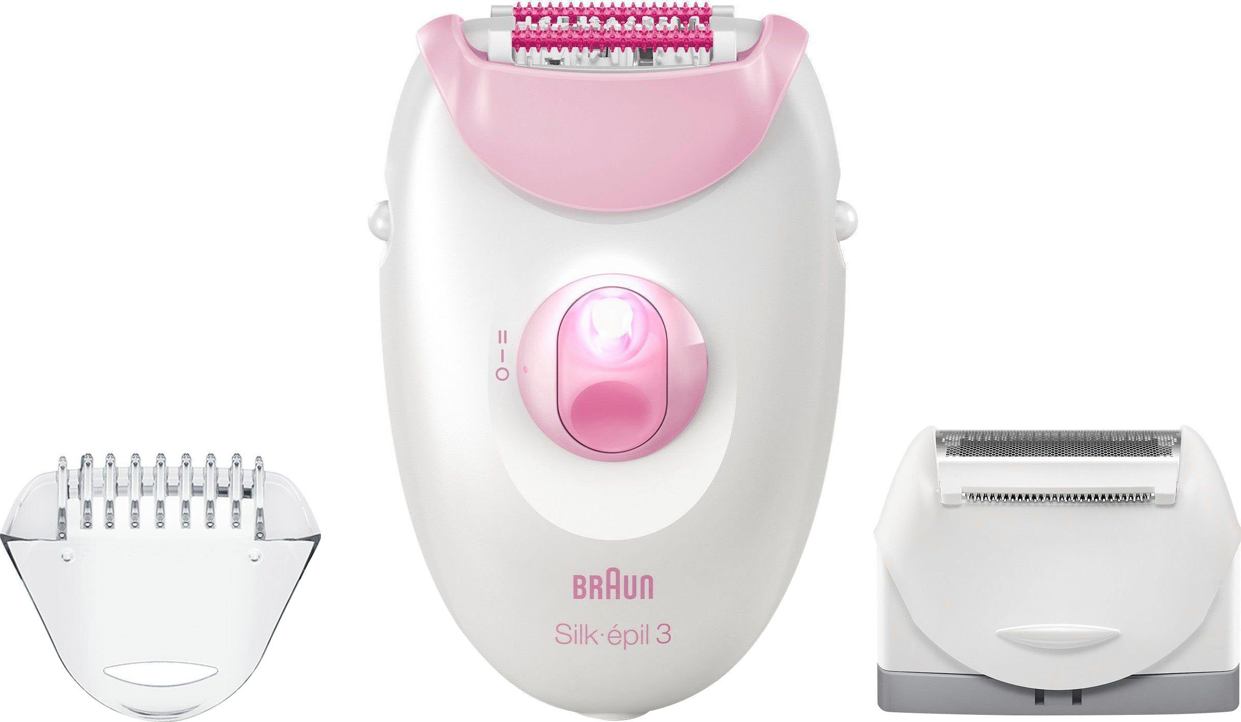 Braun Epilierer Silk-épil 3 3-270, Aufsätze: 3 St., Kabelgebundener Epilierer