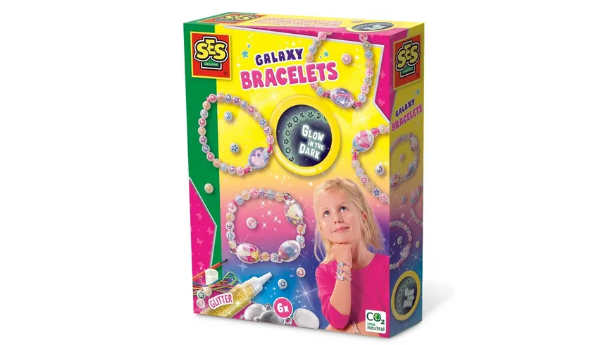 SES Creative - Glow in the Dark Armbänder Galaxy
