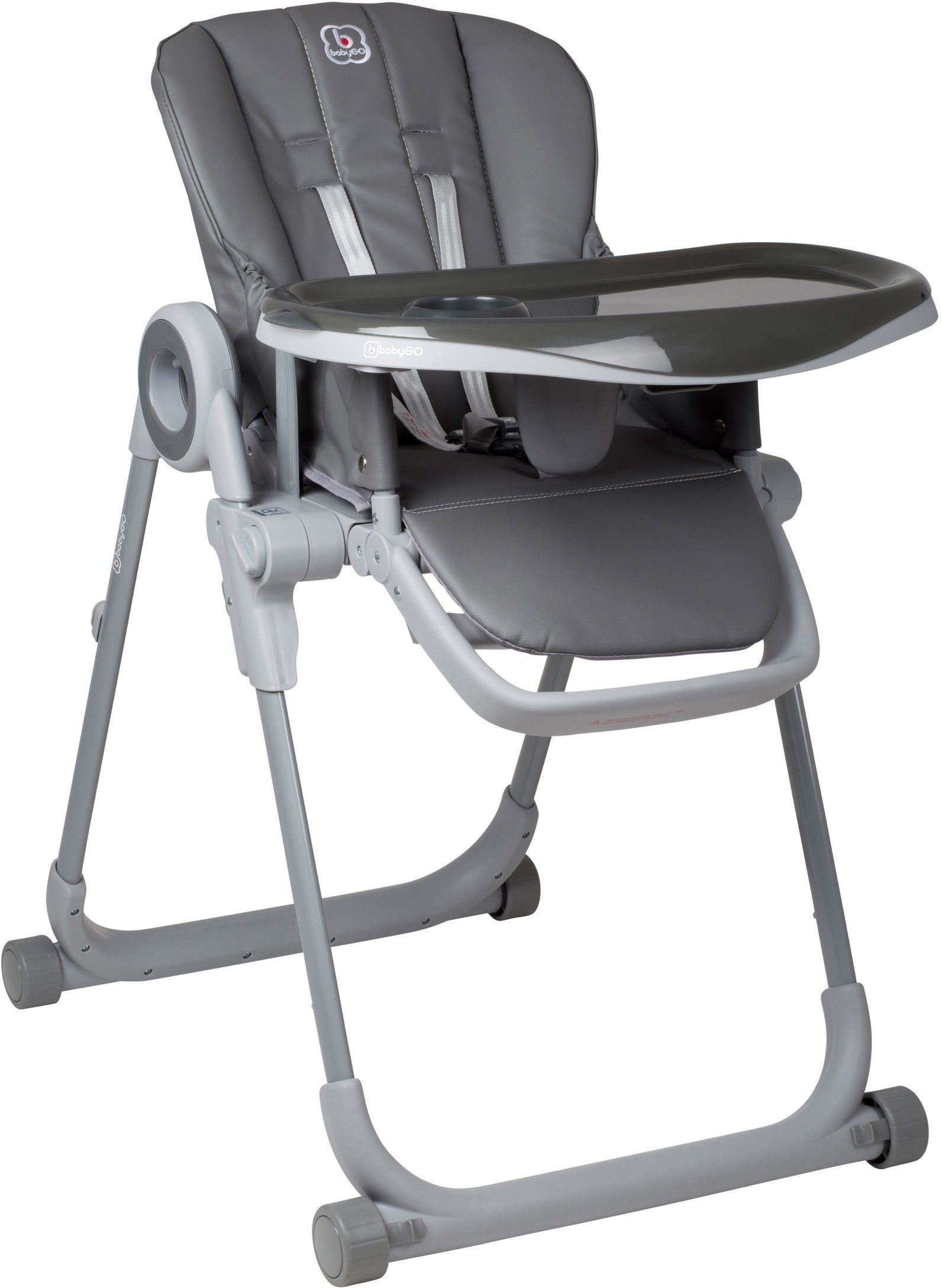 BabyGo Hochstuhl Divan, grau, platzsparend zusammenklappbar