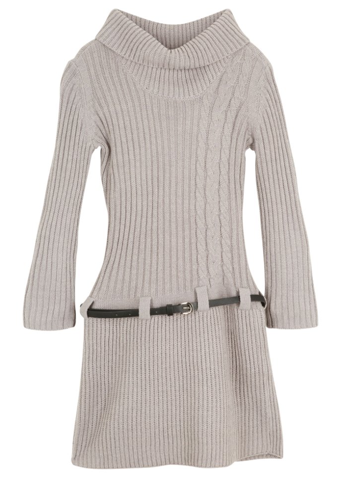 Mädchen Strickkleid mit Gürtel (2-tlg. Set)