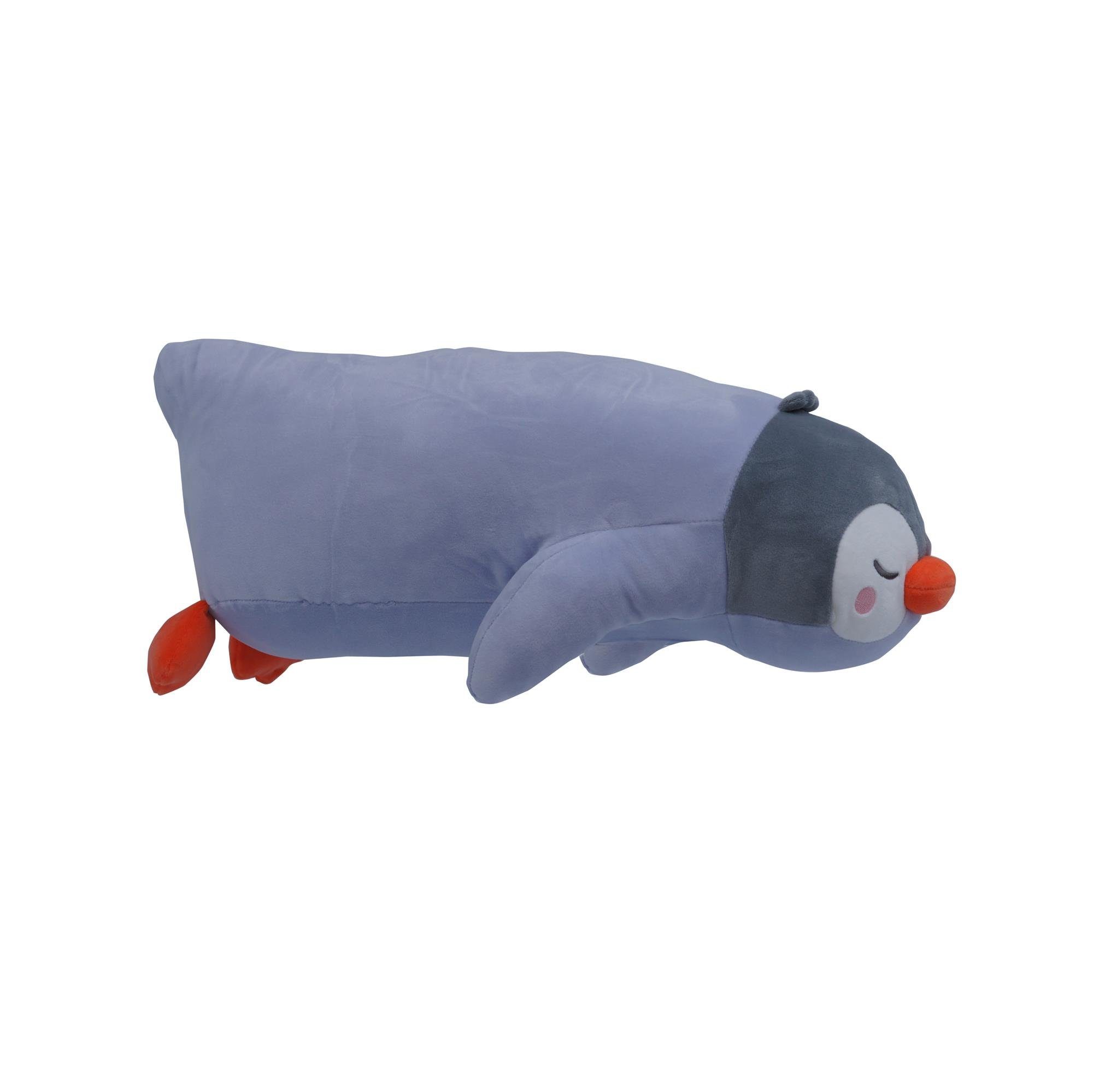 UNUS HOME Seitenschläferkissen Pinguin Kissen, 1-tlg., 50 cm Hellblau, Lagerungskissen Stillkissen Kissen für Kinder Dekoration extrem weich