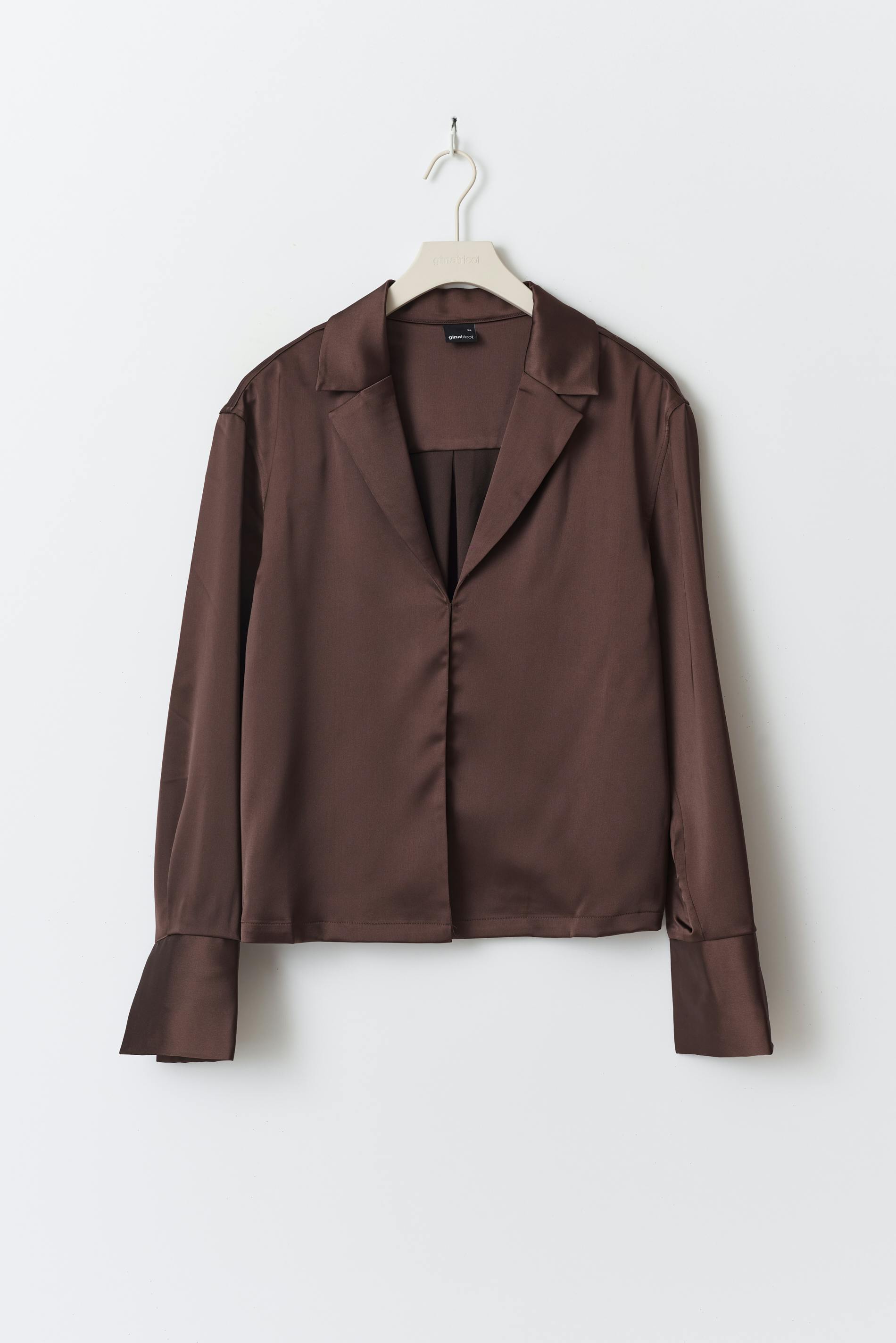 Open satin shirt