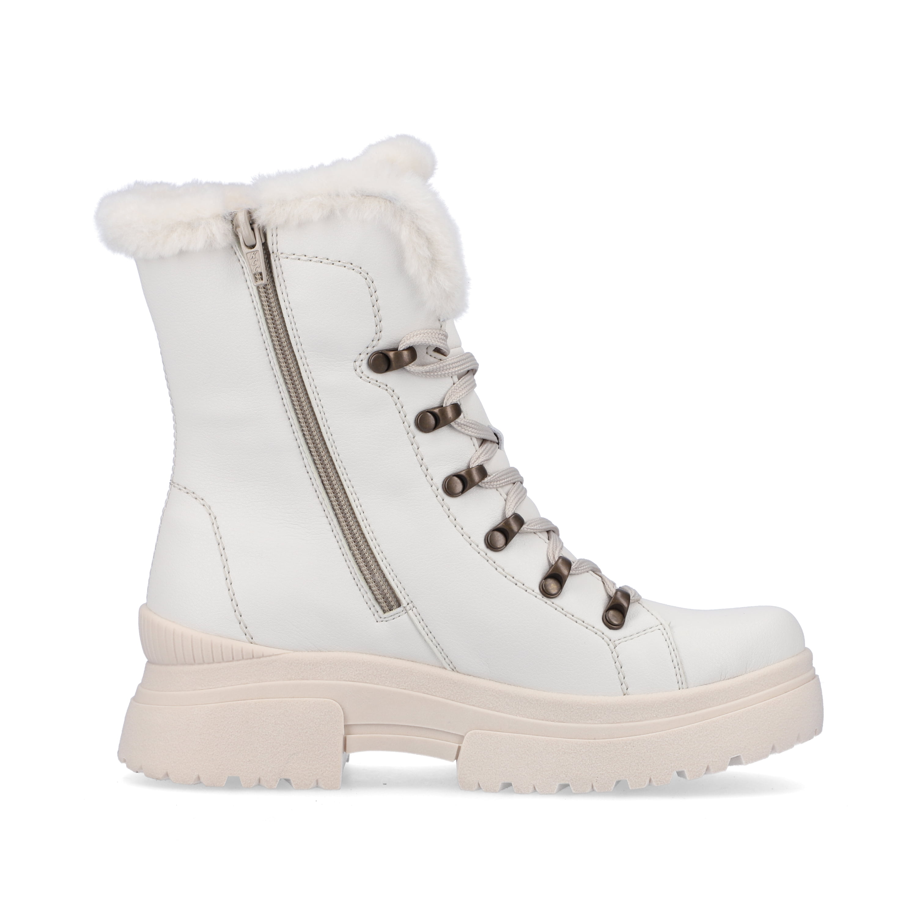 Rieker Damen Schnürstiefel frost white