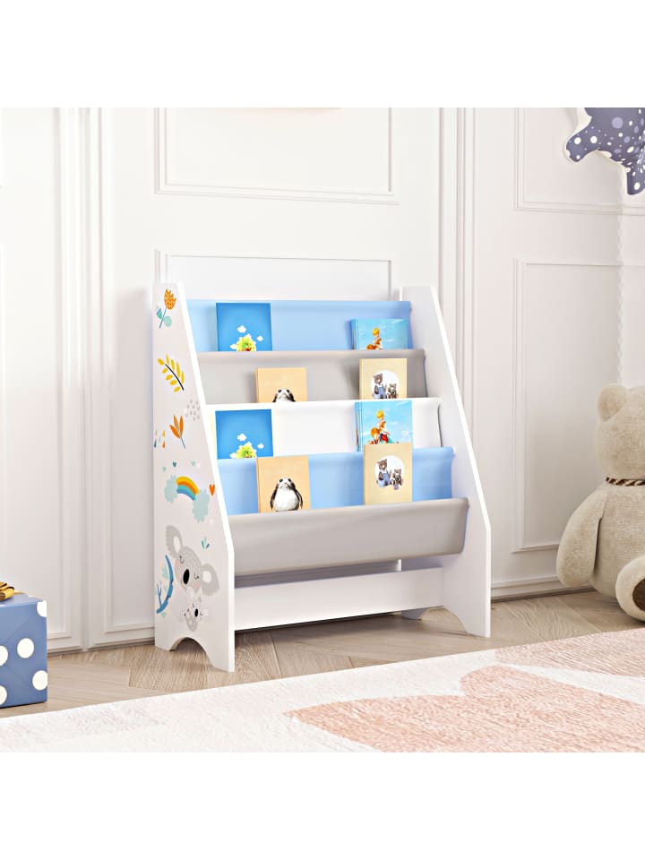 en.casa Kinderregal Fisterra in Blau (H)74cm (B)62cm (T)29cm günstig kaufen onesize