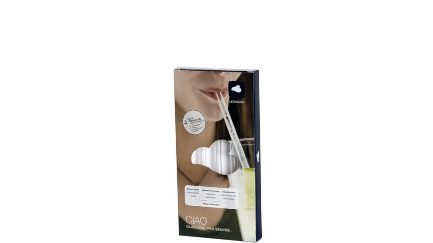 LEONARDO Glastrinkhalme 20cm