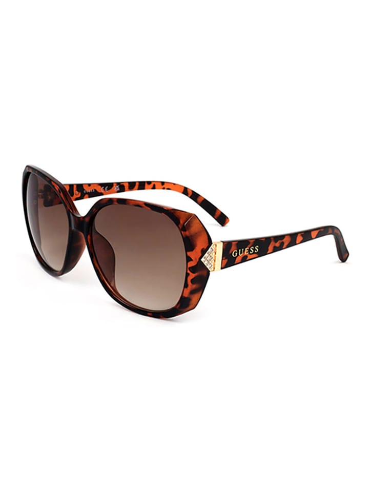 Guess Damen-Sonnenbrille in Braun günstig kaufen 60
