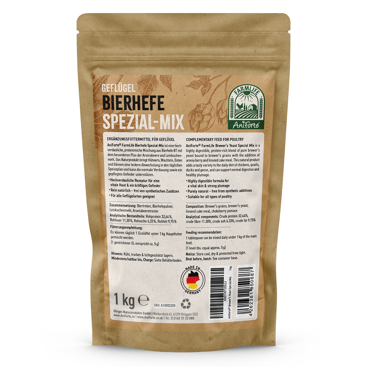 Aniforte Futter & Heu Aniforte FarmLife Geflügel Bierhefe Spezial Mix 1kg