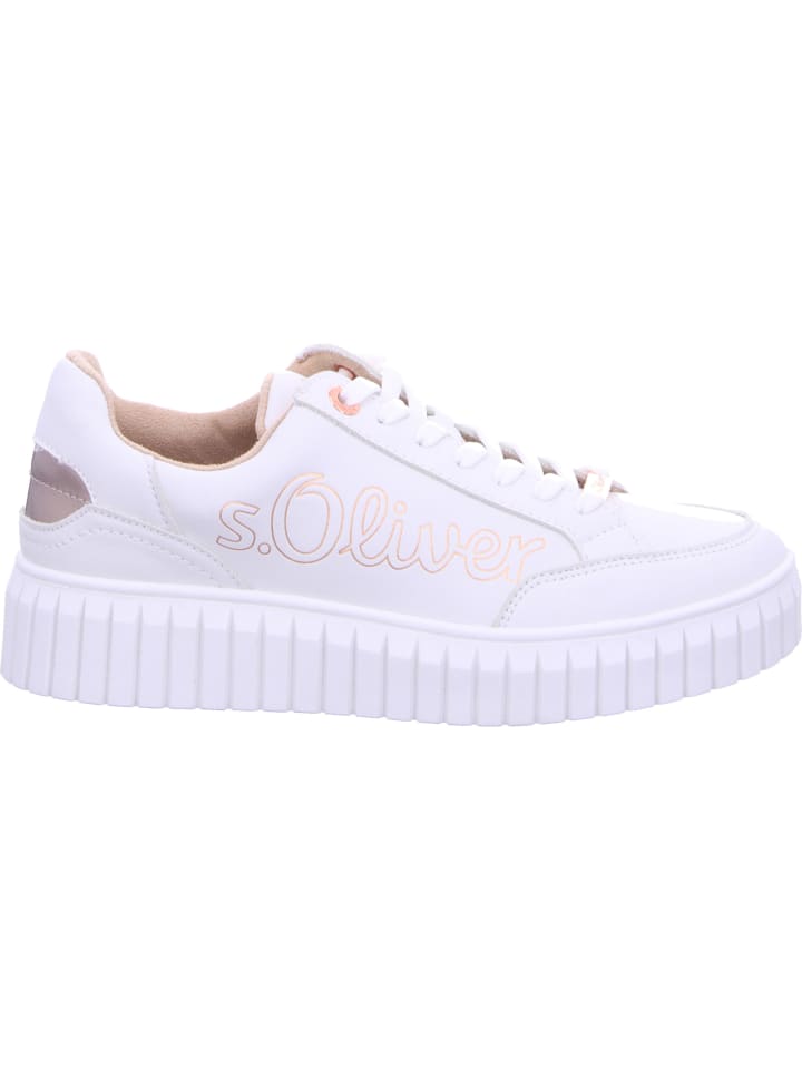 s.Oliver Schnürschuhe in WHITE/ROSEGOLD günstig kaufen
