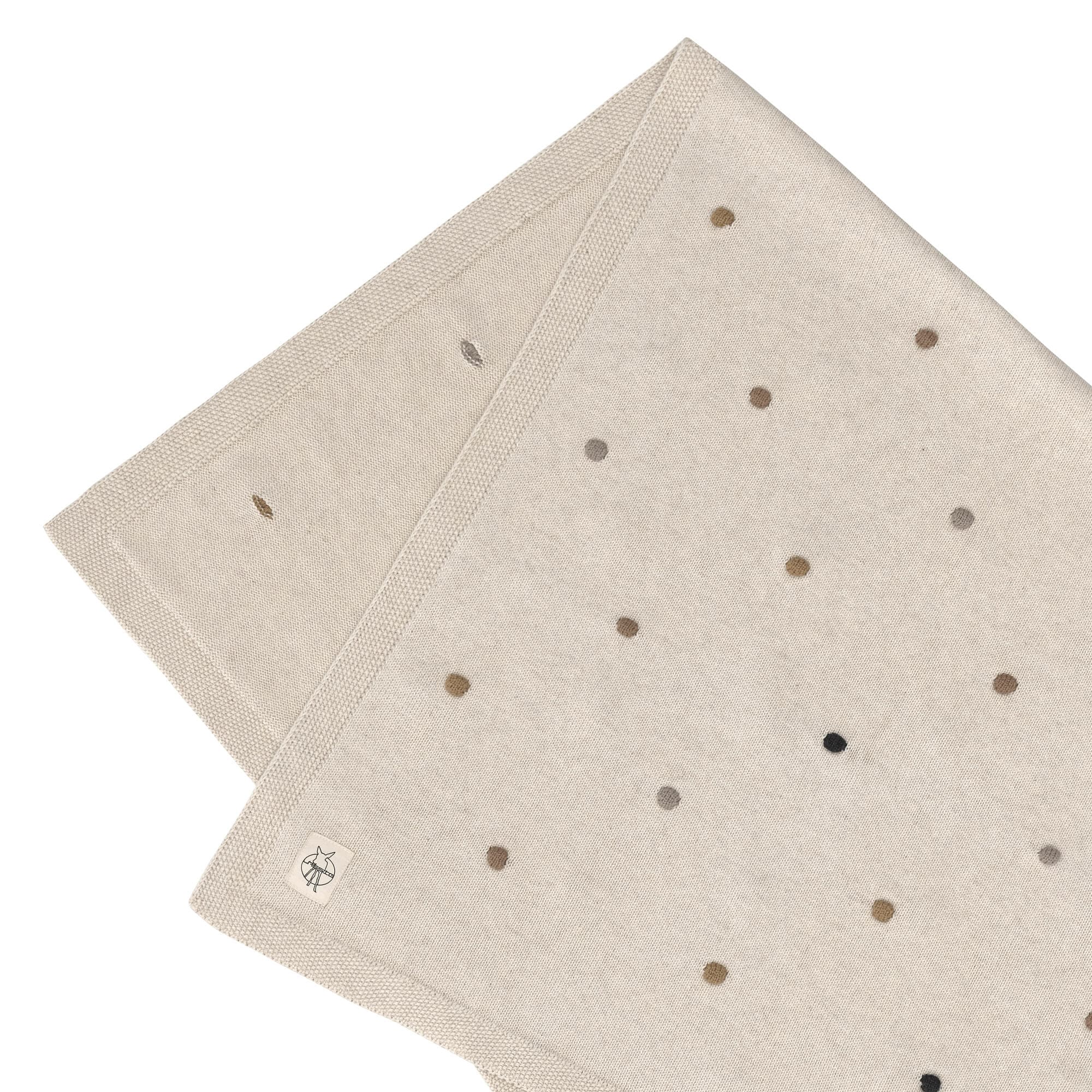 Babydecke - Bio Baumwolle, Dots Nature