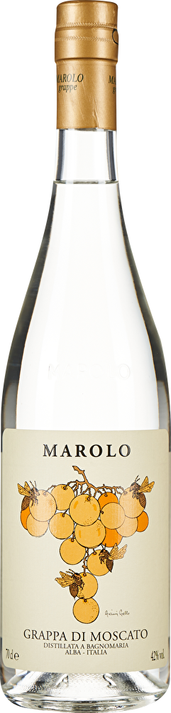 Marolo Grappa di Moscato 0,7 Liter im Geschenkkarton
