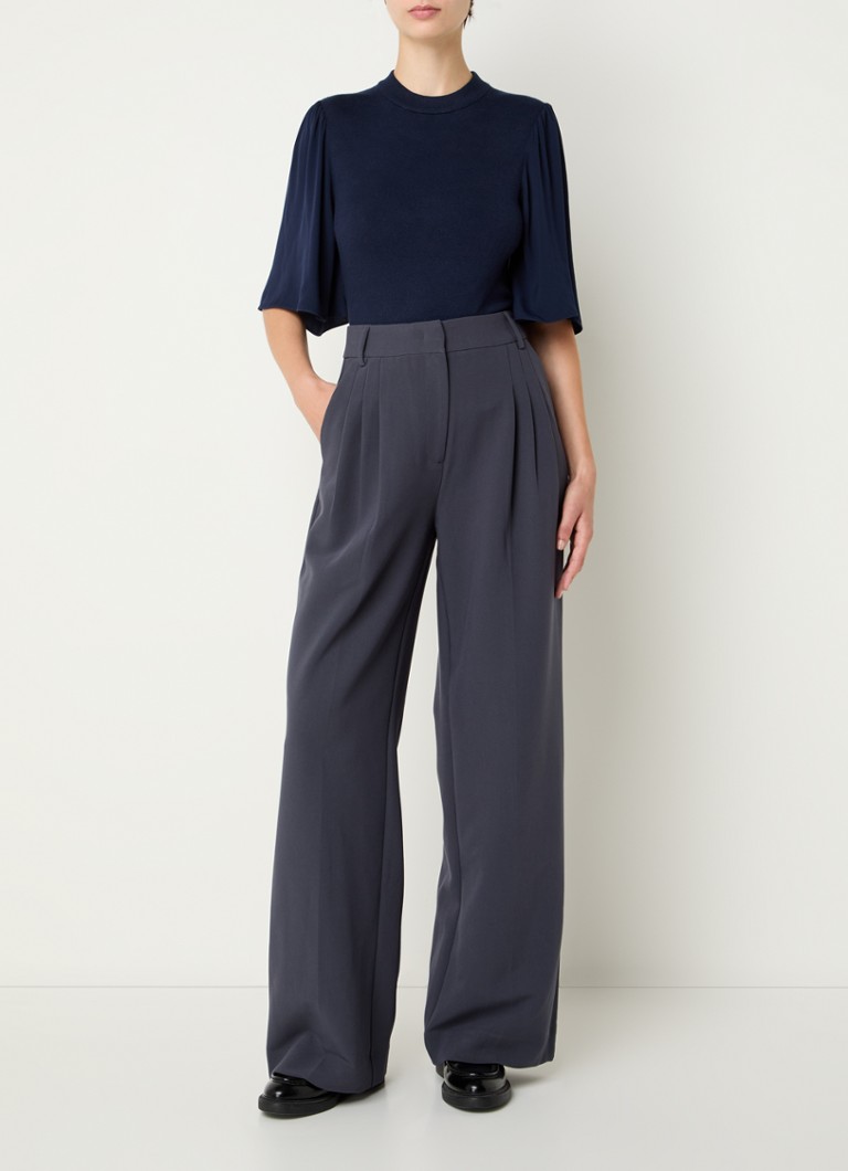 French Connection Krista fine-knit top with butterfly sleeves