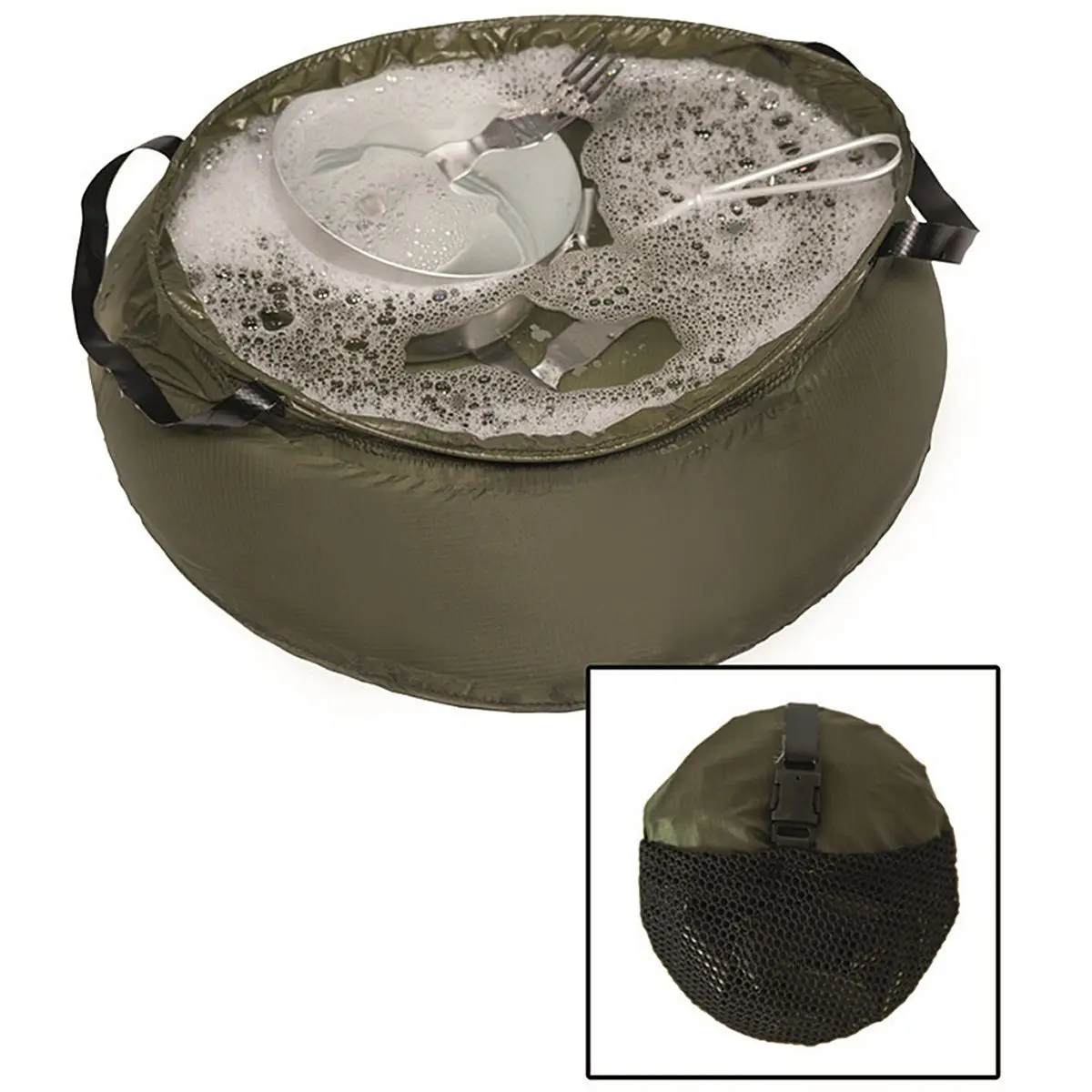 Waschbehälter Ripstop faltbar 10 l, oliv