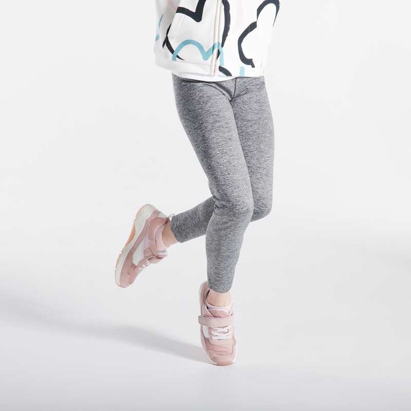 Legging de sport chiné gris fille