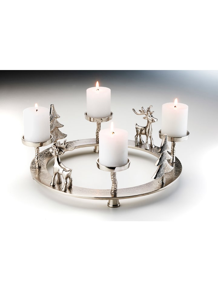 kobolo Adventskranz DEER4LGHT L in Silber günstig kaufen onesize