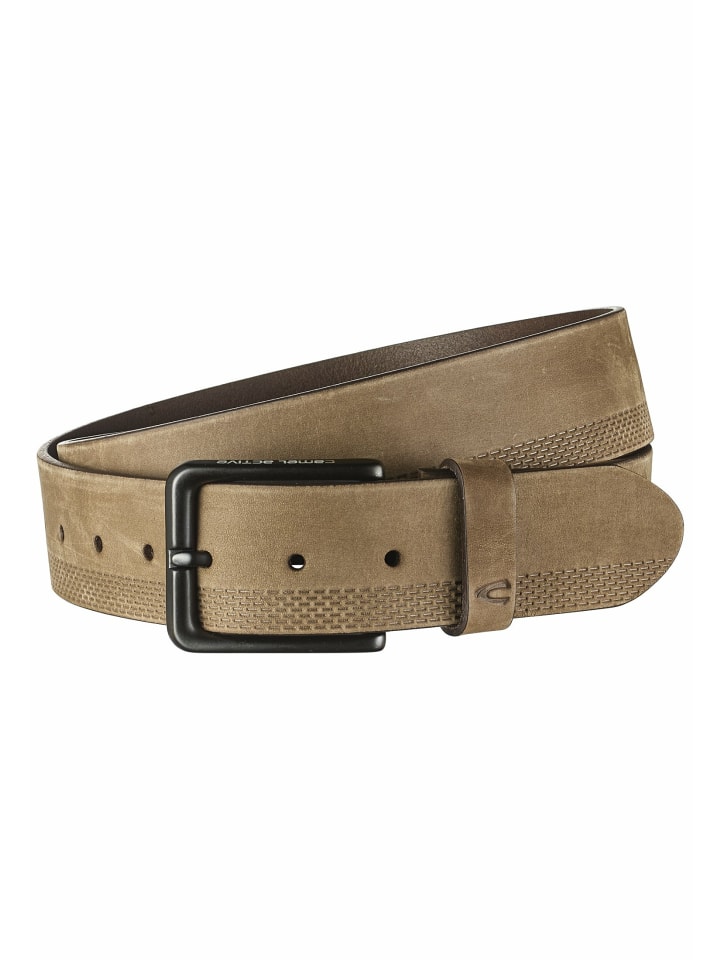 Camel Active Gürtel aus Nubukleder in Beige günstig kaufen
